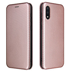 Coque Portefeuille Livre Cuir Etui Clapet L07Z pour Samsung Galaxy M02 Or Rose