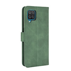Coque Portefeuille Livre Cuir Etui Clapet L07Z pour Samsung Galaxy M12 Vert