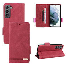 Coque Portefeuille Livre Cuir Etui Clapet L07Z pour Samsung Galaxy S21 Plus 5G Rouge