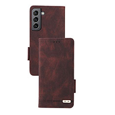 Coque Portefeuille Livre Cuir Etui Clapet L07Z pour Samsung Galaxy S24 Plus 5G Marron