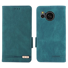 Coque Portefeuille Livre Cuir Etui Clapet L07Z pour Sharp Aquos Sense8 Vert