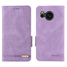 Coque Portefeuille Livre Cuir Etui Clapet L07Z pour Sharp Aquos Sense8 Violet