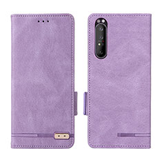 Coque Portefeuille Livre Cuir Etui Clapet L07Z pour Sony Xperia 1 II Violet