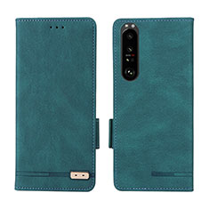 Coque Portefeuille Livre Cuir Etui Clapet L07Z pour Sony Xperia 1 III Vert