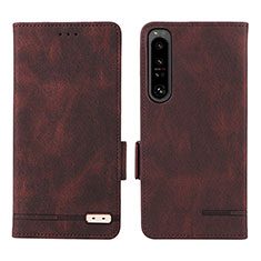 Coque Portefeuille Livre Cuir Etui Clapet L07Z pour Sony Xperia 1 IV Marron