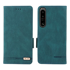 Coque Portefeuille Livre Cuir Etui Clapet L07Z pour Sony Xperia 1 IV Vert