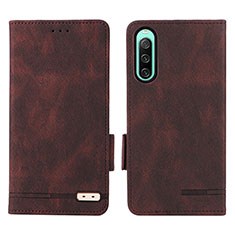 Coque Portefeuille Livre Cuir Etui Clapet L07Z pour Sony Xperia 10 IV SO-52C Marron