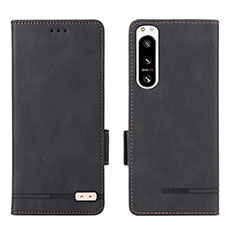 Coque Portefeuille Livre Cuir Etui Clapet L07Z pour Sony Xperia 5 IV Noir