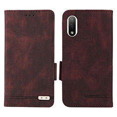 Coque Portefeuille Livre Cuir Etui Clapet L07Z pour Sony Xperia Ace III SO-53C Marron