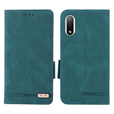 Coque Portefeuille Livre Cuir Etui Clapet L07Z pour Sony Xperia Ace III SO-53C Vert