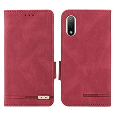 Coque Portefeuille Livre Cuir Etui Clapet L07Z pour Sony Xperia Ace III SOG08 Rouge