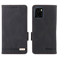 Coque Portefeuille Livre Cuir Etui Clapet L07Z pour Vivo iQOO U5x Noir