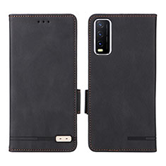 Coque Portefeuille Livre Cuir Etui Clapet L07Z pour Vivo Y12A Noir