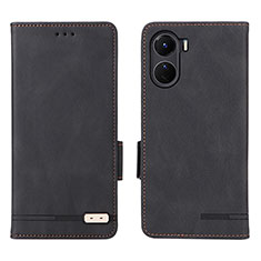 Coque Portefeuille Livre Cuir Etui Clapet L07Z pour Vivo Y16 Noir