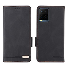 Coque Portefeuille Livre Cuir Etui Clapet L07Z pour Vivo Y21 Noir