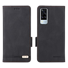 Coque Portefeuille Livre Cuir Etui Clapet L07Z pour Vivo Y31 (2021) Noir