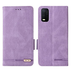 Coque Portefeuille Livre Cuir Etui Clapet L07Z pour Vivo Y3s (2021) Violet