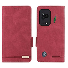 Coque Portefeuille Livre Cuir Etui Clapet L07Z pour Xiaomi Black Shark 5 5G Rouge