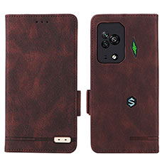 Coque Portefeuille Livre Cuir Etui Clapet L07Z pour Xiaomi Black Shark 5 Pro 5G Marron