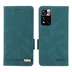 Coque Portefeuille Livre Cuir Etui Clapet L07Z pour Xiaomi Mi 11i 5G (2022) Vert