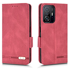 Coque Portefeuille Livre Cuir Etui Clapet L07Z pour Xiaomi Mi 11T 5G Rouge