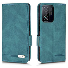 Coque Portefeuille Livre Cuir Etui Clapet L07Z pour Xiaomi Mi 11T Pro 5G Vert