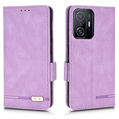 Coque Portefeuille Livre Cuir Etui Clapet L07Z pour Xiaomi Mi 11T Pro 5G Violet