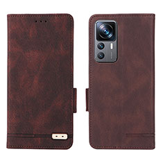 Coque Portefeuille Livre Cuir Etui Clapet L07Z pour Xiaomi Mi 12T 5G Marron