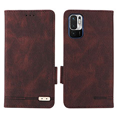 Coque Portefeuille Livre Cuir Etui Clapet L07Z pour Xiaomi POCO M3 Pro 5G Marron