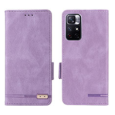 Coque Portefeuille Livre Cuir Etui Clapet L07Z pour Xiaomi Poco M4 Pro 5G Violet