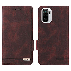 Coque Portefeuille Livre Cuir Etui Clapet L07Z pour Xiaomi Poco M5S Marron