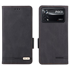 Coque Portefeuille Livre Cuir Etui Clapet L07Z pour Xiaomi Poco X4 Pro 5G Noir