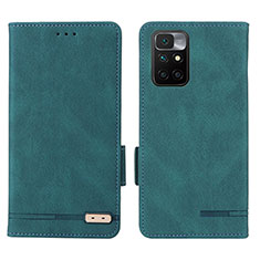 Coque Portefeuille Livre Cuir Etui Clapet L07Z pour Xiaomi Redmi 10 (2022) Vert