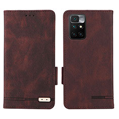 Coque Portefeuille Livre Cuir Etui Clapet L07Z pour Xiaomi Redmi 10 4G Marron