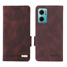 Coque Portefeuille Livre Cuir Etui Clapet L07Z pour Xiaomi Redmi 10 5G Marron