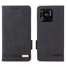 Coque Portefeuille Livre Cuir Etui Clapet L07Z pour Xiaomi Redmi 10 Power Noir