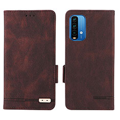 Coque Portefeuille Livre Cuir Etui Clapet L07Z pour Xiaomi Redmi 9 Power Marron