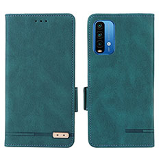 Coque Portefeuille Livre Cuir Etui Clapet L07Z pour Xiaomi Redmi 9T 4G Vert