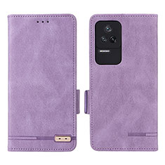 Coque Portefeuille Livre Cuir Etui Clapet L07Z pour Xiaomi Redmi K40S 5G Violet