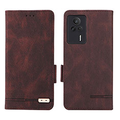 Coque Portefeuille Livre Cuir Etui Clapet L07Z pour Xiaomi Redmi K60E 5G Marron