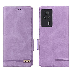 Coque Portefeuille Livre Cuir Etui Clapet L07Z pour Xiaomi Redmi K60E 5G Violet