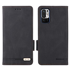 Coque Portefeuille Livre Cuir Etui Clapet L07Z pour Xiaomi Redmi Note 10 5G Noir