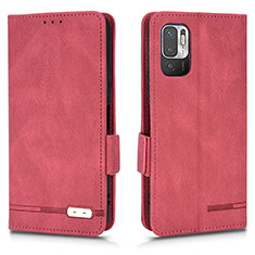 Coque Portefeuille Livre Cuir Etui Clapet L07Z pour Xiaomi Redmi Note 10 JE 5G Rouge