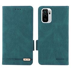 Coque Portefeuille Livre Cuir Etui Clapet L07Z pour Xiaomi Redmi Note 10S 4G Vert