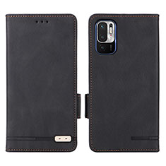 Coque Portefeuille Livre Cuir Etui Clapet L07Z pour Xiaomi Redmi Note 10T 5G Noir