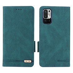 Coque Portefeuille Livre Cuir Etui Clapet L07Z pour Xiaomi Redmi Note 10T 5G Vert