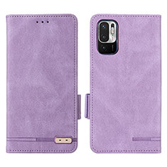 Coque Portefeuille Livre Cuir Etui Clapet L07Z pour Xiaomi Redmi Note 10T 5G Violet