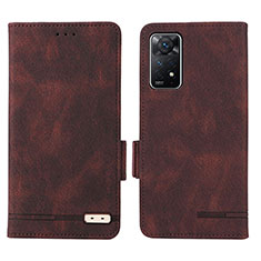 Coque Portefeuille Livre Cuir Etui Clapet L07Z pour Xiaomi Redmi Note 11 Pro 4G Marron