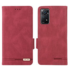 Coque Portefeuille Livre Cuir Etui Clapet L07Z pour Xiaomi Redmi Note 11 Pro 4G Rouge