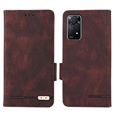 Coque Portefeuille Livre Cuir Etui Clapet L07Z pour Xiaomi Redmi Note 11 Pro 5G Marron